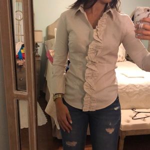 NY and Co Ruffle Button Up